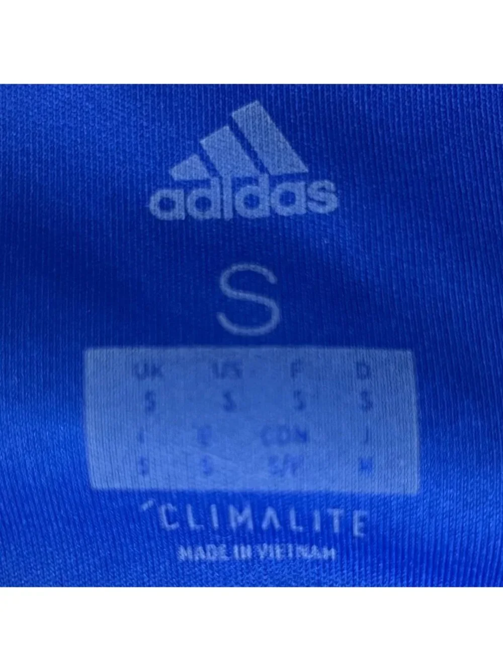 Adidas Shirt Mens Small Blue Soccer Short Sleeves Activewear
